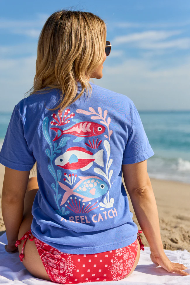 A Reel Catch Blue Graphic Tee - Image 3