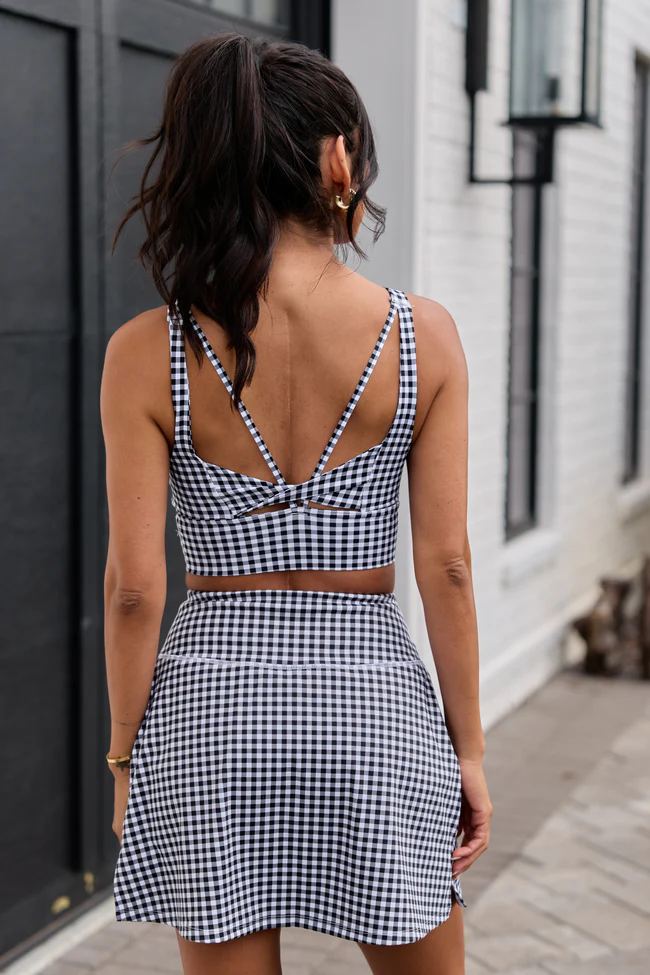 Active State Black Gingham Tank - Image 3