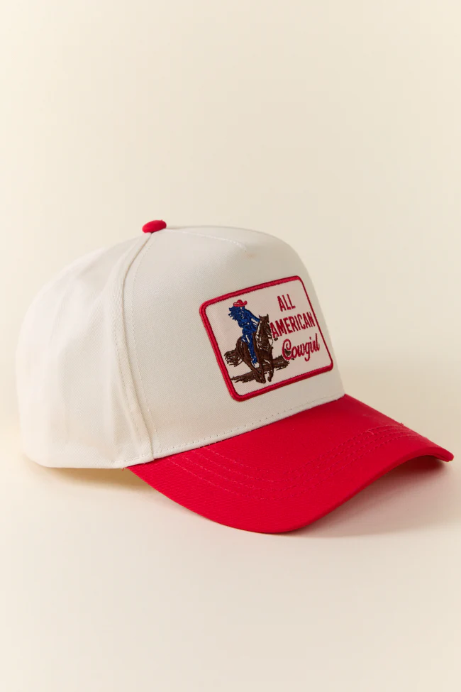 All American Cowgirl Red Trucker Hat DOORBUSTER - Image 4