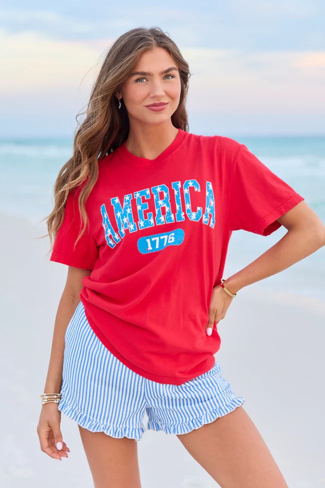 America Star 1776 Red Graphic Tee - Image 3