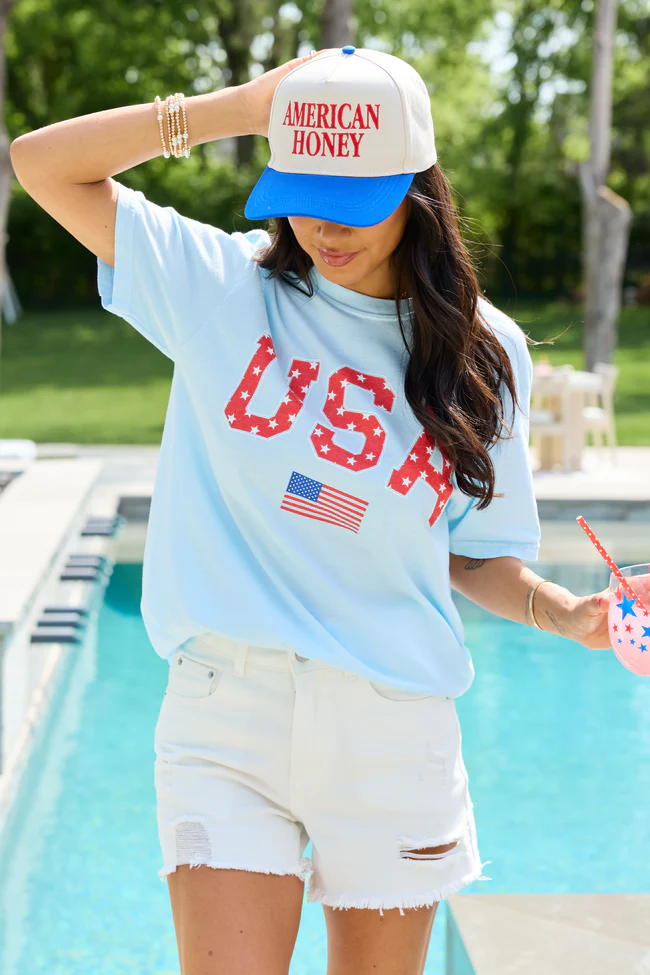 American Honey Blue Trucker Hat DOORBUSTER - Image 2