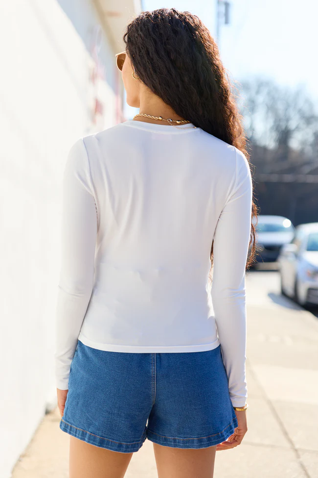Andie Ivory Long Sleeve Tee - Image 5