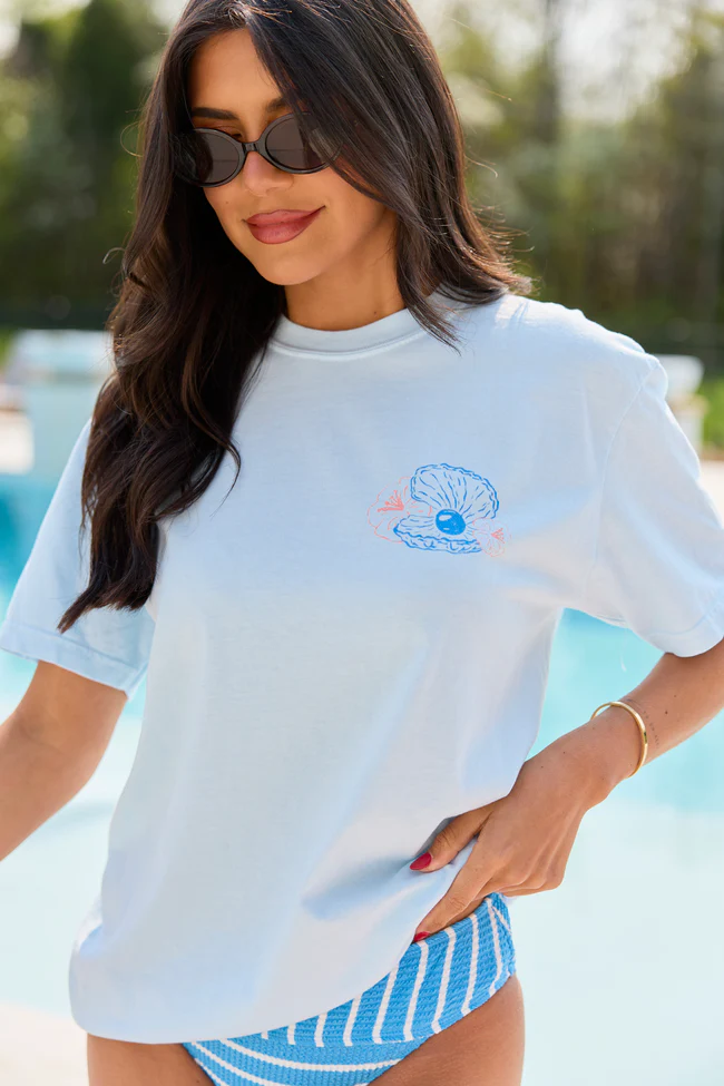 Apres Sea Light Blue Graphic Tee - Image 2