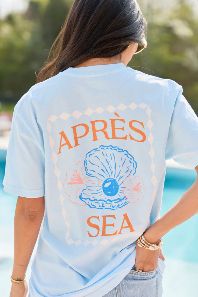 Apres Sea Light Blue Graphic Tee - Image 4