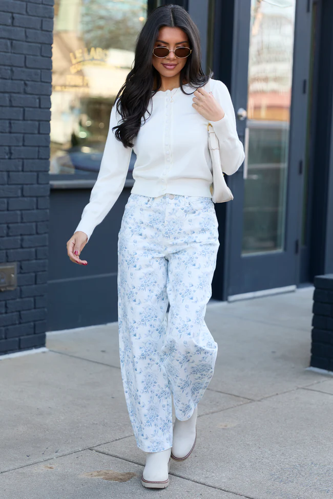 Lennon Floral Barrel Leg Jeans FINAL SALE - Image 2