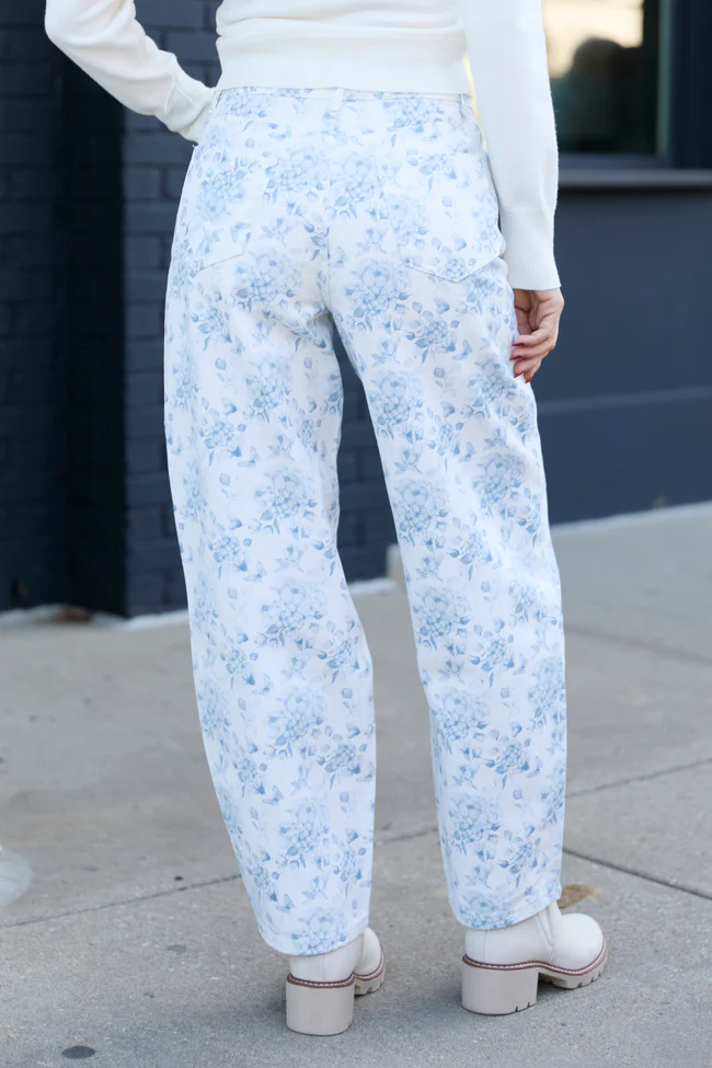 Lennon Floral Barrel Leg Jeans FINAL SALE - Image 4