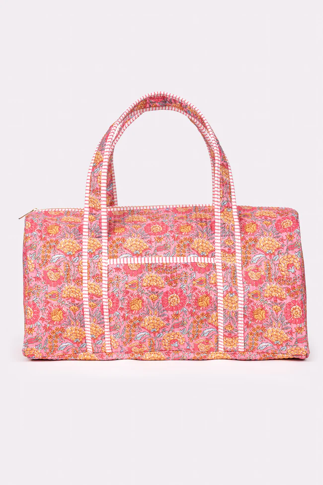 Avery Pink Floral Quilted Weekender DOORBUSTER - Image 3