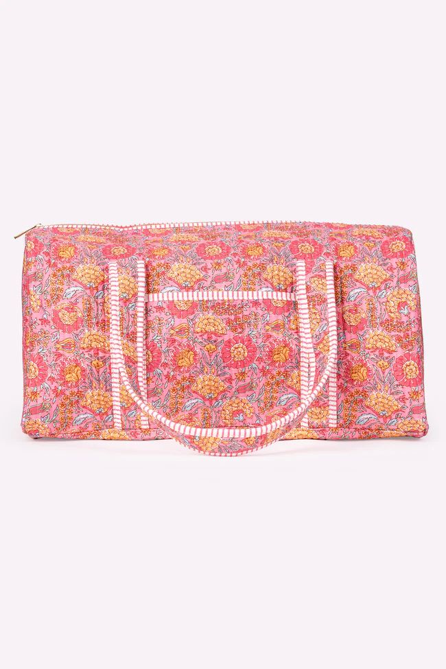 Avery Pink Floral Quilted Weekender DOORBUSTER - Image 4