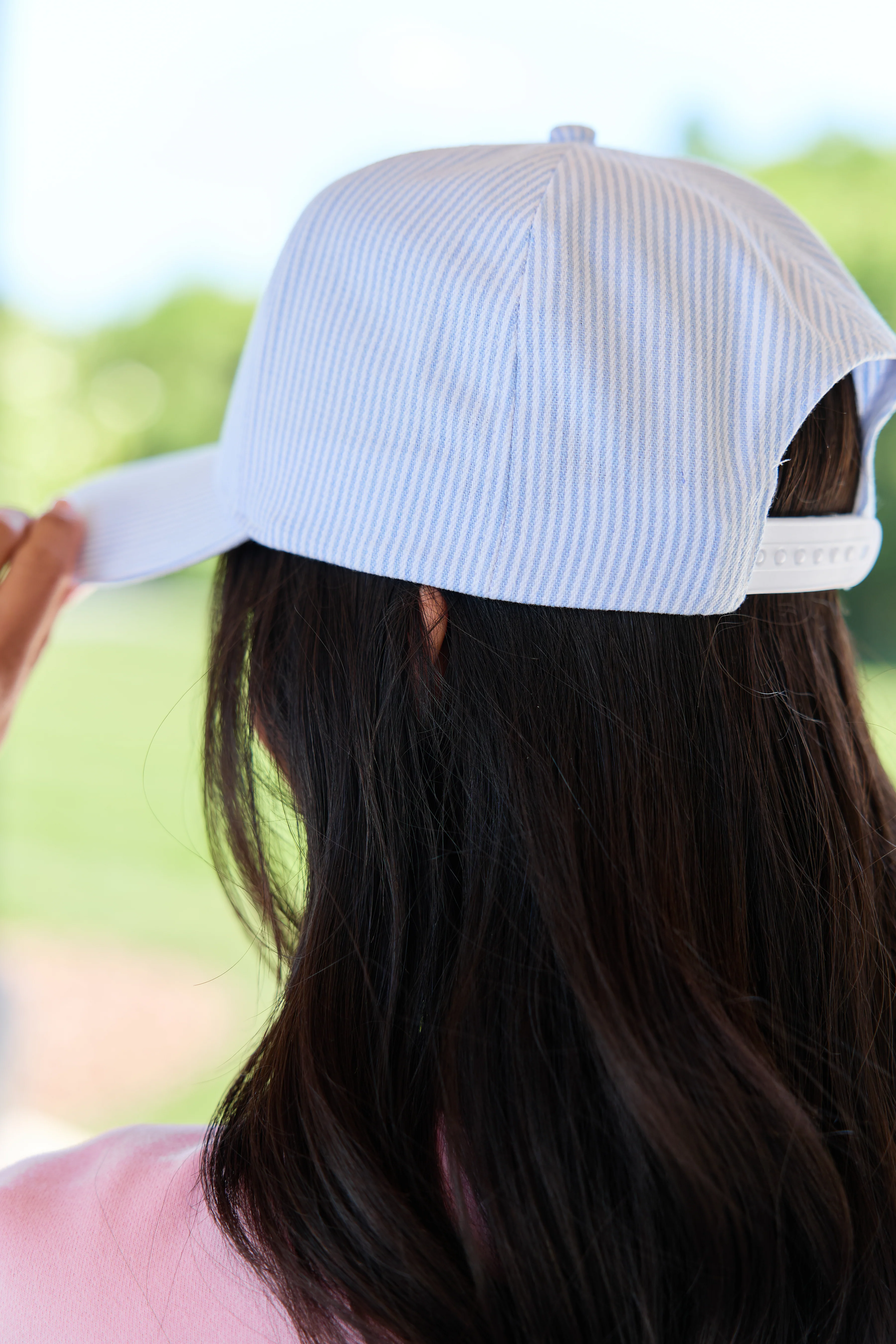 Blue Striped Mama Trucker Hat DOORBUSTER - Image 4