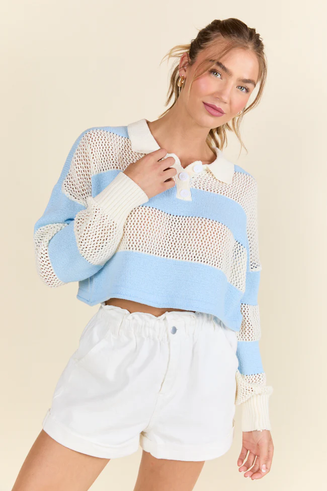 By The Rules Striped Knit Rugby Sweater FINAL SALE - Image 6