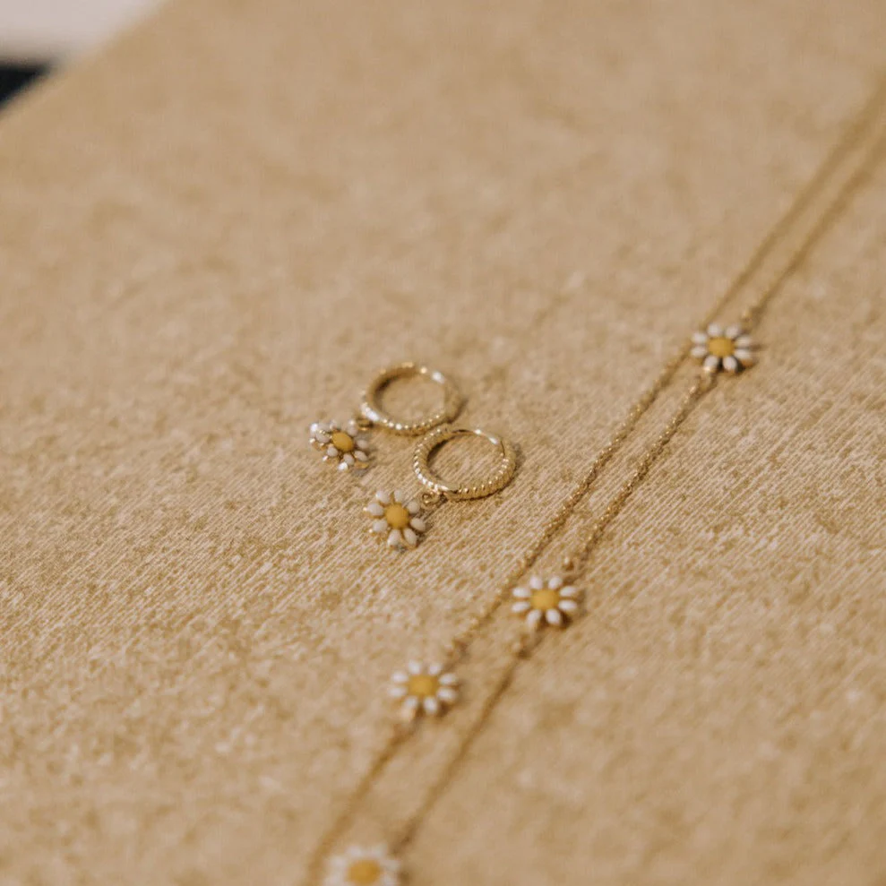 Carolina Daisy Hoop Earrings - Image 5