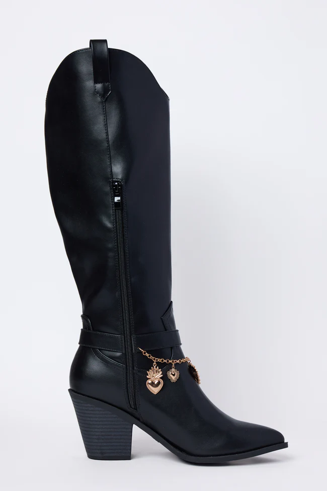 Cattle Black Charm Cowboy Boots FINAL SALE - Image 6