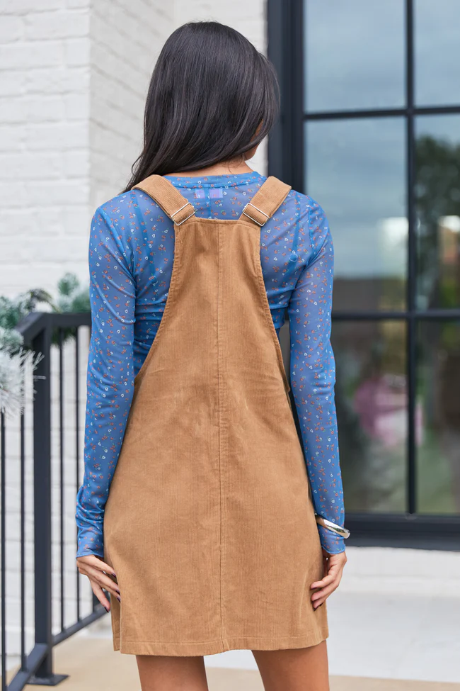 Chase Camel Corduroy Overall Dress FINAL SALE - Image 4