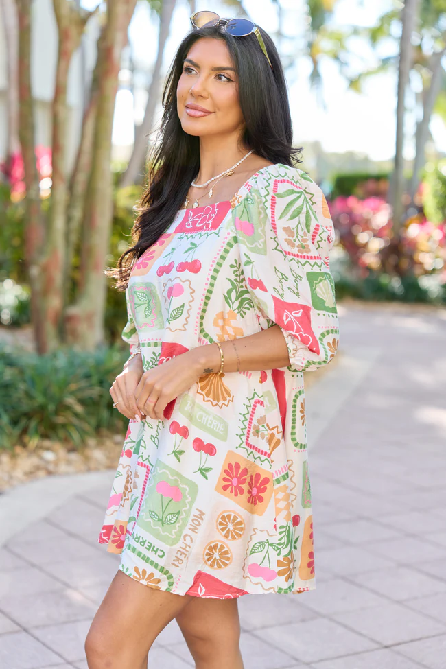Cherryfic Day Flower Print Mini Dress - Image 4
