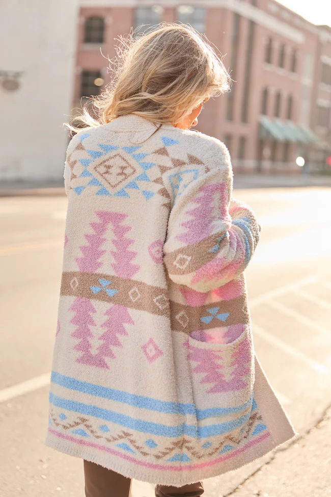 Cheyene Pastel Southwestern Print Cardigan SALE - Image 5