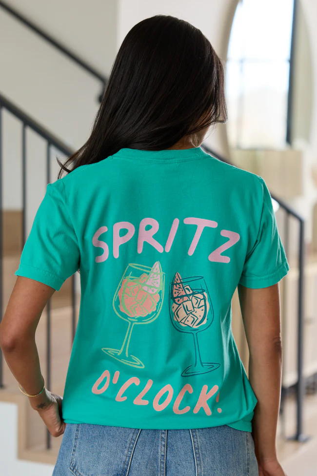 Cin Cin! Green Graphic Tee - Image 3