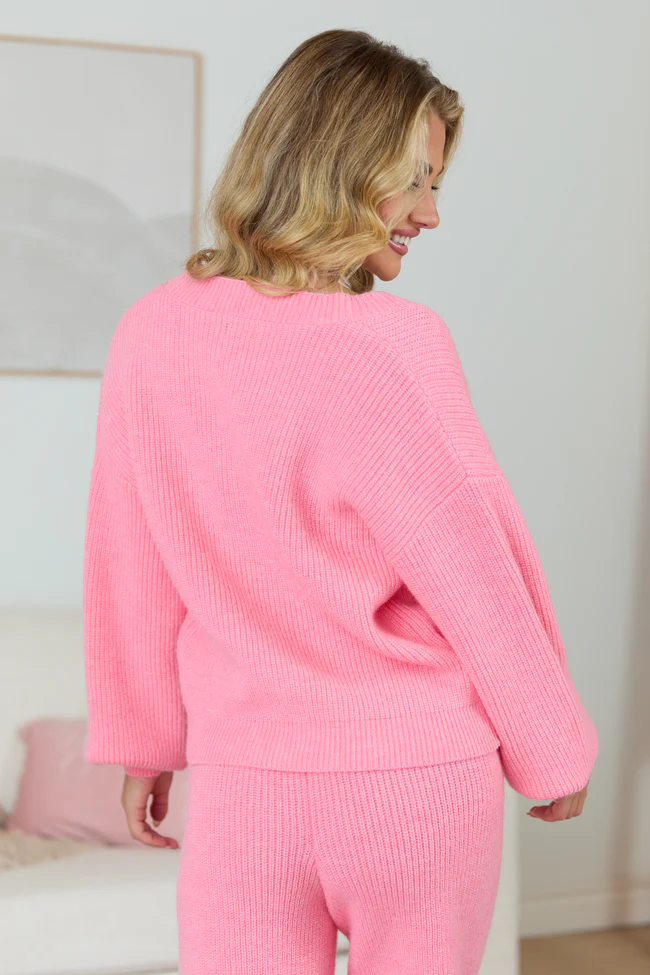 Clarisse Pink Cardigan Sweater FINAL SALE - Image 4