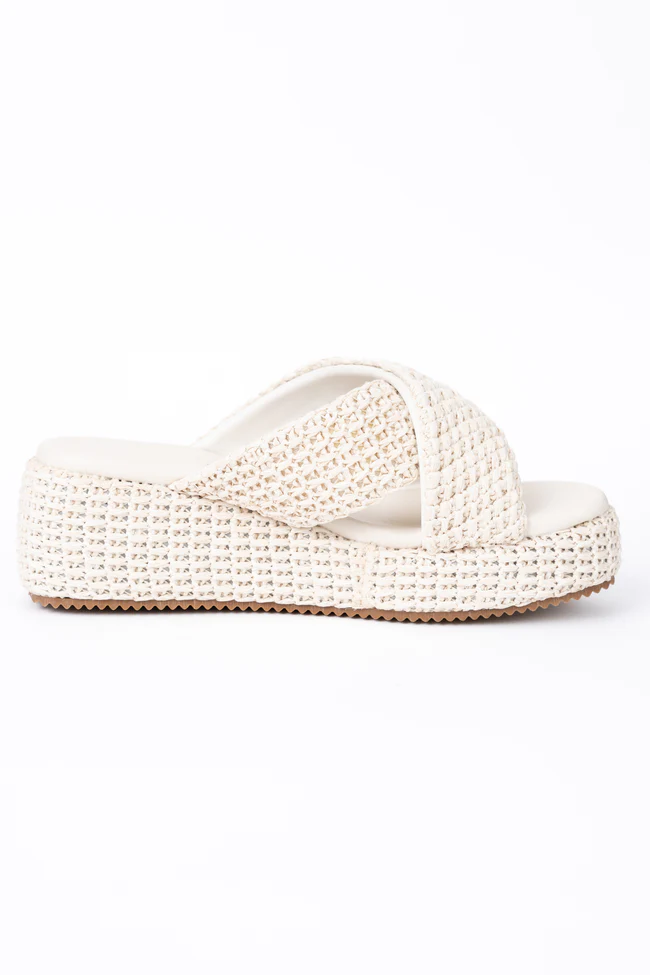 Clementine Ivory Cross Platform Sandals - Image 5
