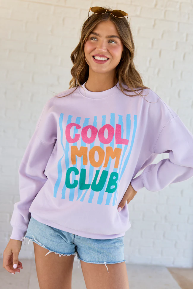 Cool Mom Club Purple Graphic Sweatshirt - Image 4