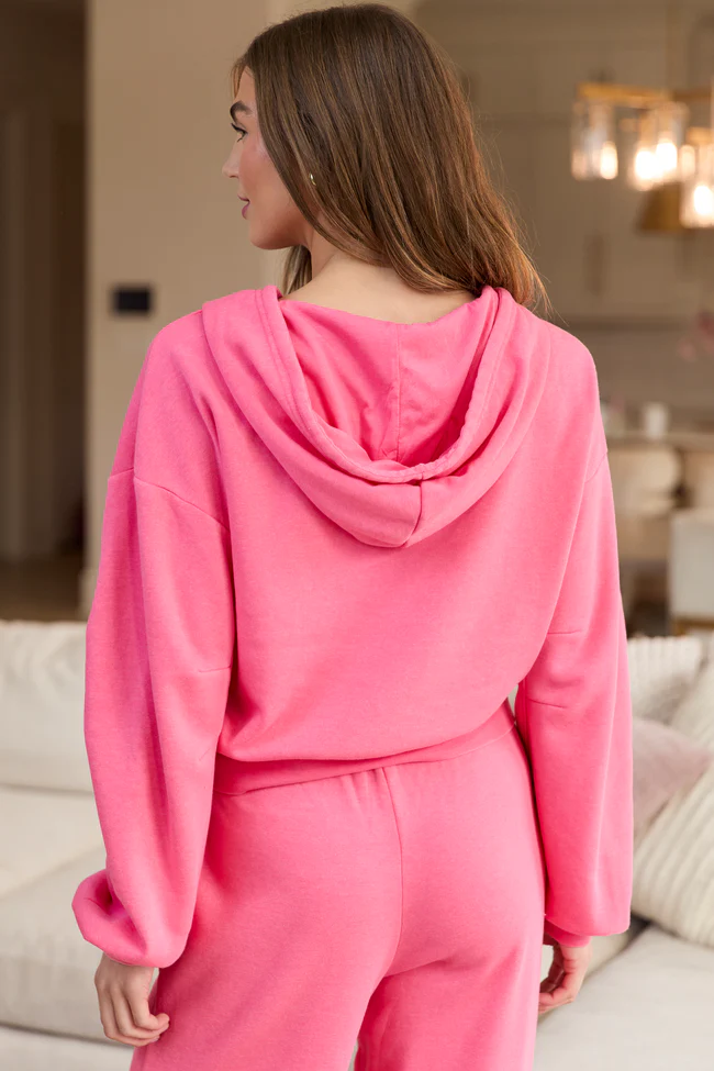 Cori Pink Crop Hoodie FINAL SALE - Image 5