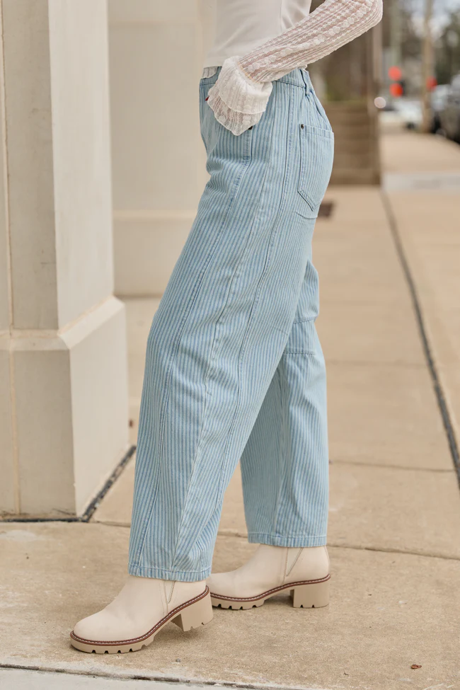Courtney Striped Barrel Leg Pants FINAL SALE - Image 3