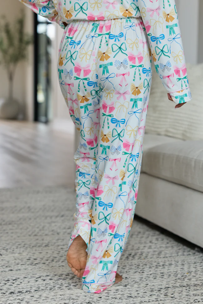 Cozy Crush Pajama Pants - Take A Bow Multi Pastel DOORBUSTER - Image 4