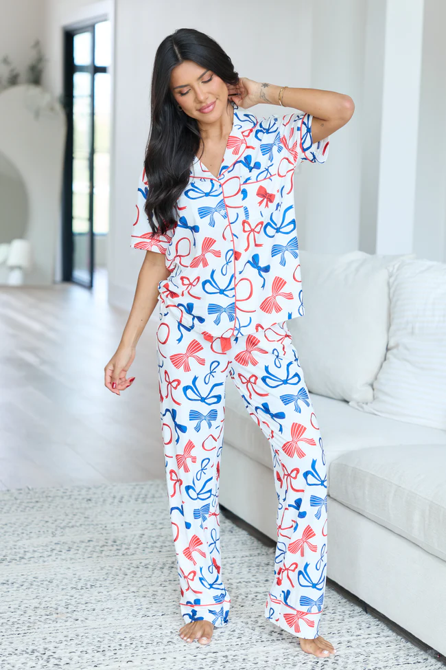 Cozy Crush Pajama Pants - Dawn's Early Light Bow DOORBUSTER - Image 4