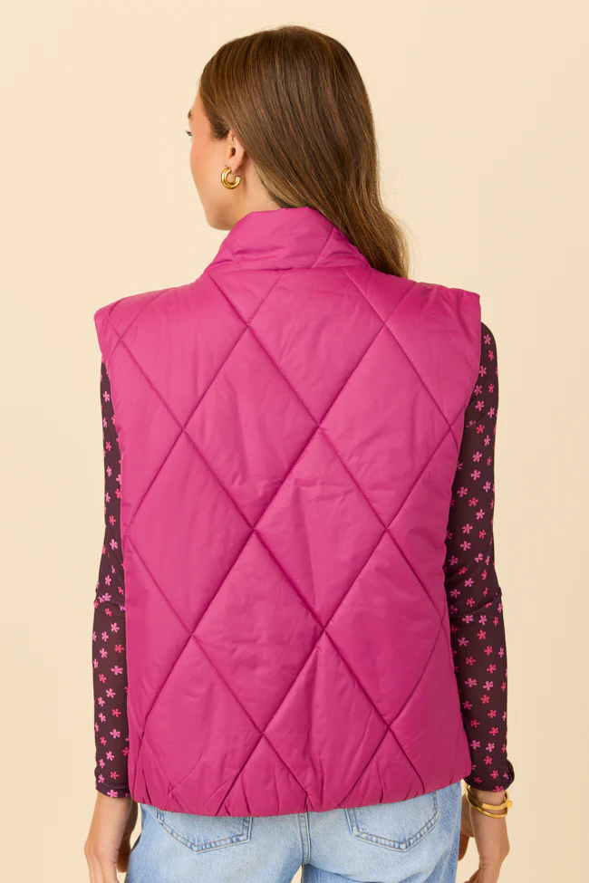 Dora Berry Quilted Puffer Vest FINAL SALE - Image 6