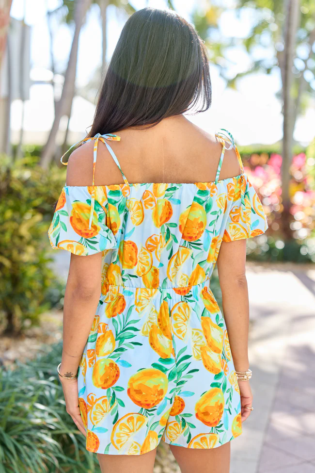 Easy Peasy Citrus Print Romper SALE - Image 4
