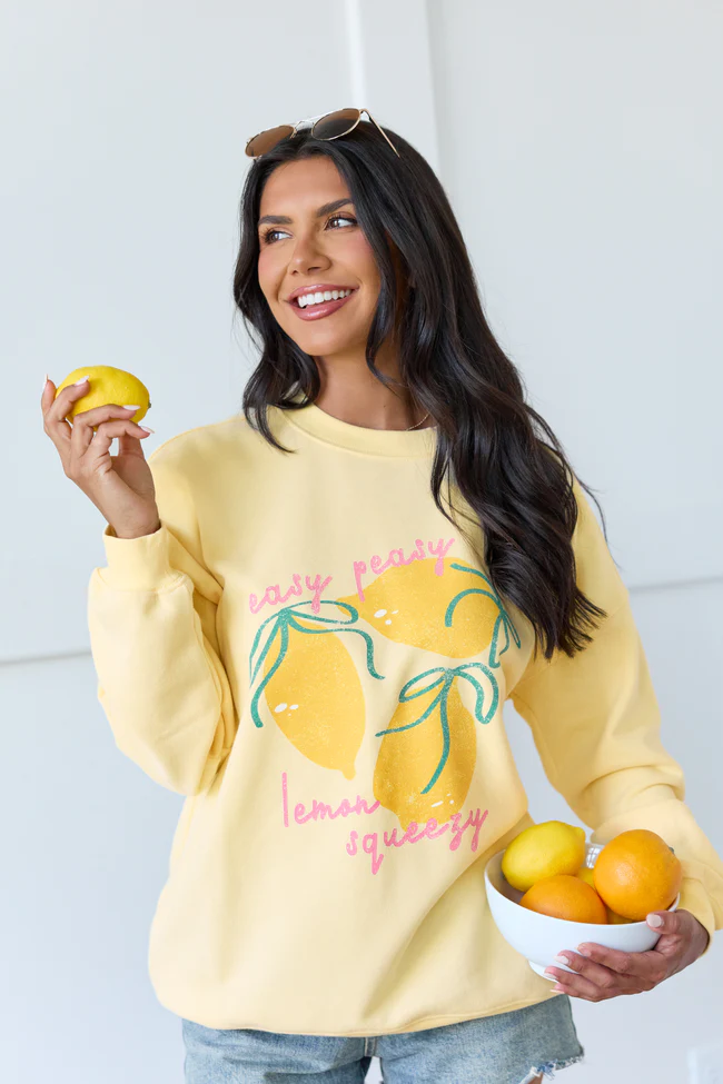 Easy Peasy Yellow Graphic Sweatshirt - Image 4