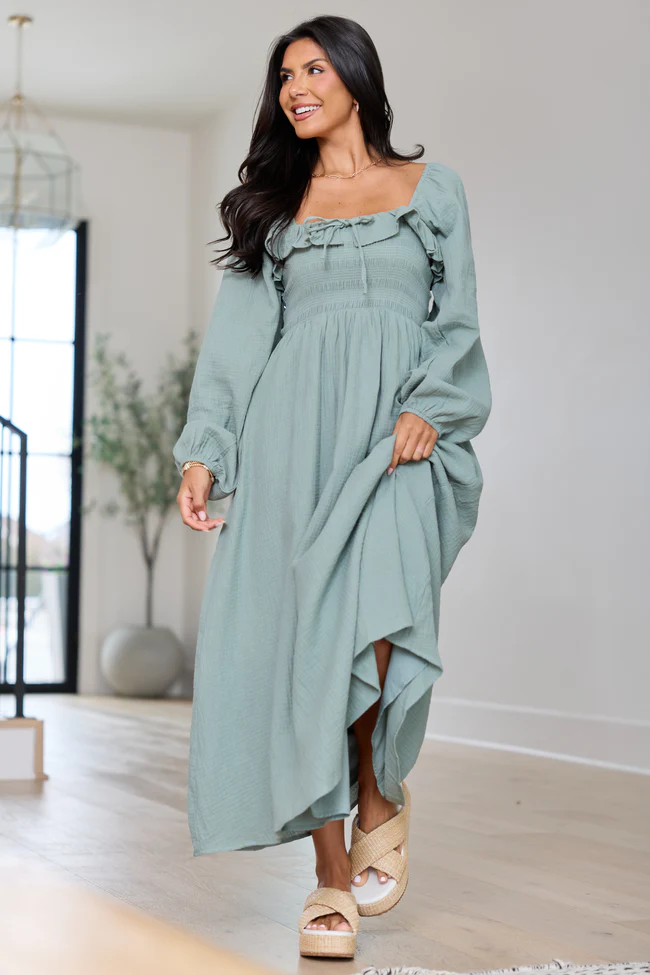 Elaine Sage Smocked Top Maxi Dress - Image 2