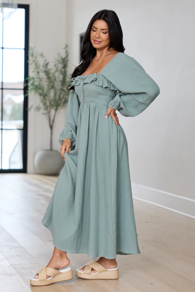 Elaine Sage Smocked Top Maxi Dress - Image 4