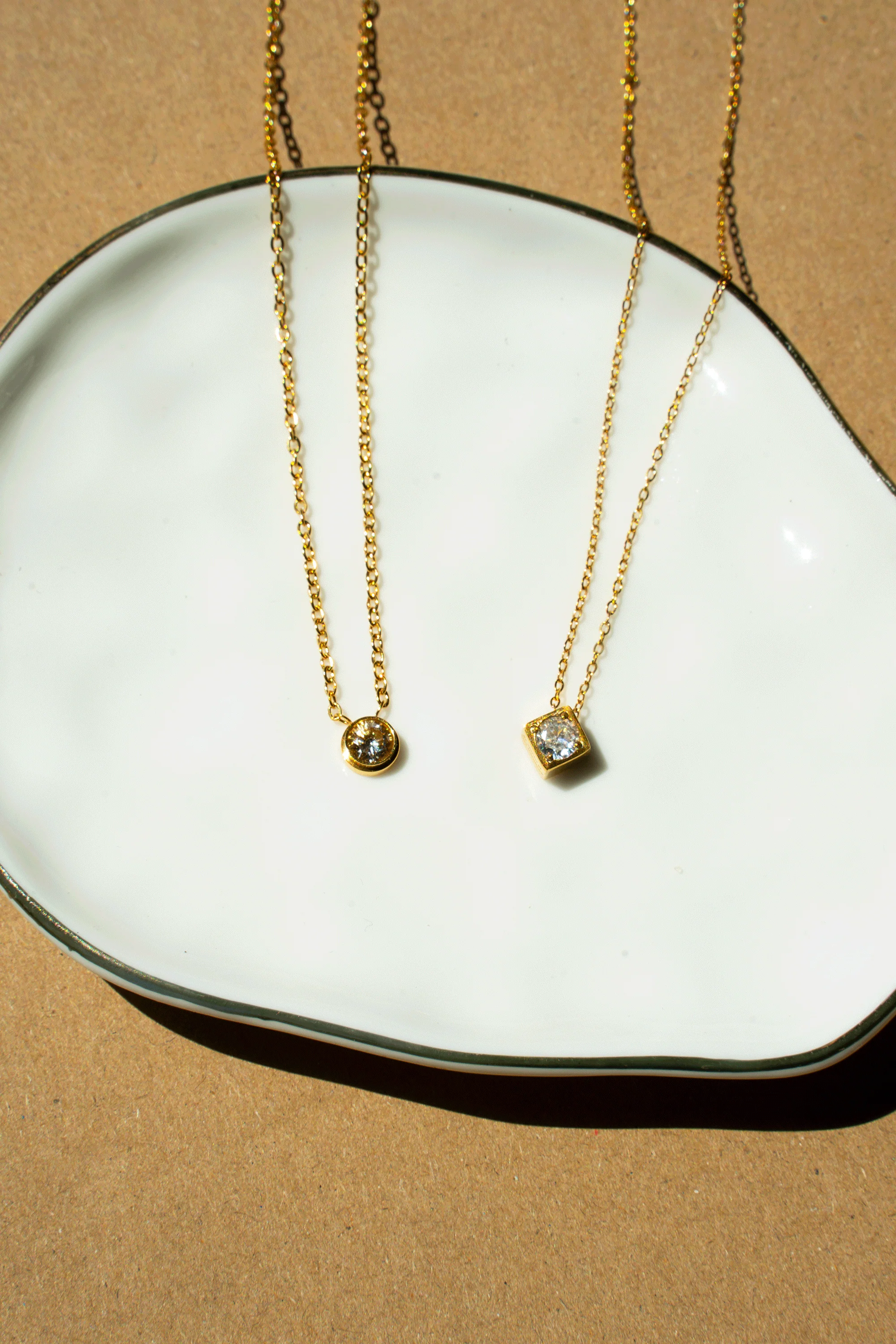 Emma Diamond Pendant Gold Necklace - Image 2