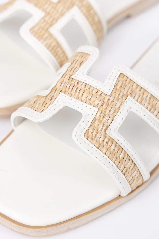 Ena White Sandals - Image 4