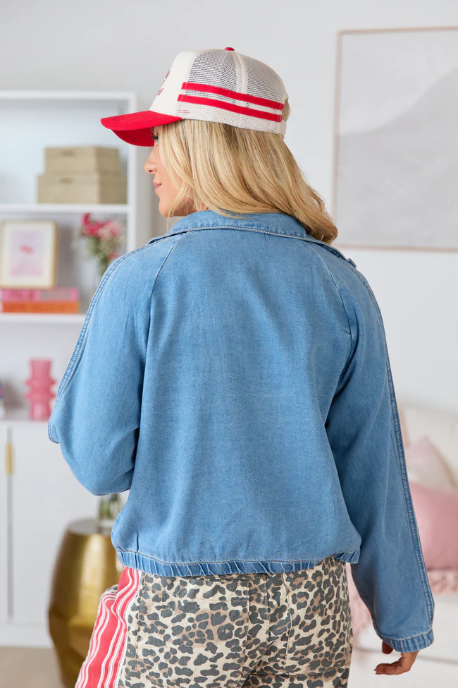Erica Denim Zip Up Jacket FINAL SALE - Image 5