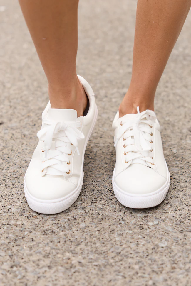 Falon White Sneakers - Image 3