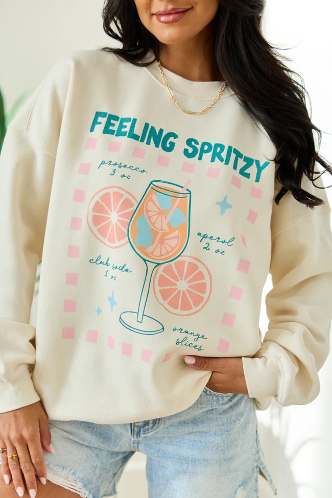 Feeling Spritzy Cream Graphic Sweatshirt - Image 2