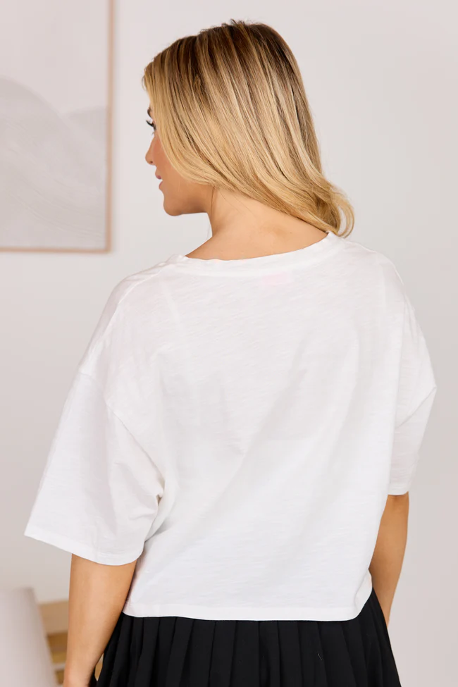 Flower-tacular Moments Daisy Embroidered Lace Short Sleeve Tee FINAL SALE - Image 5