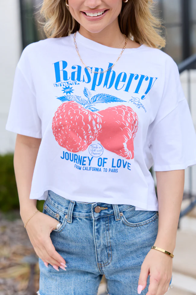 Fruitful Love Raspberry Boxy Graphic Tee - Image 4