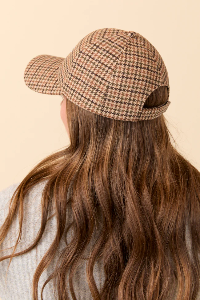 Go Sports Brown Tweed Baseball Cap FINAL SALE - Image 4