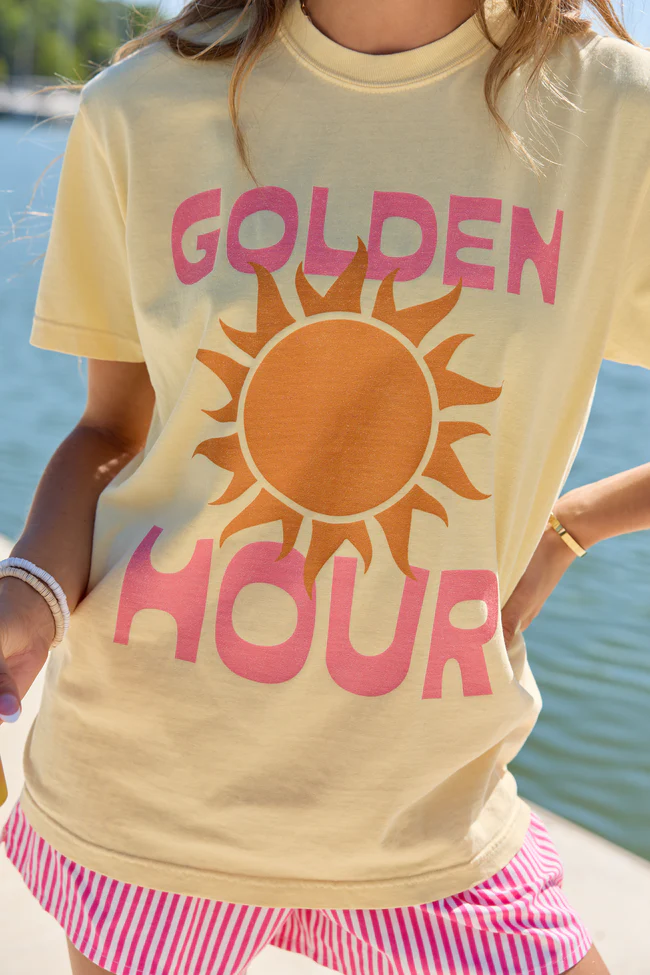 Golden Hour Yellow Graphic Tee - Image 2