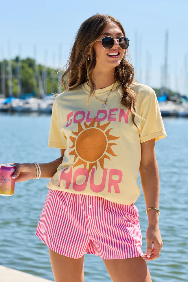 Golden Hour Yellow Graphic Tee - Image 3