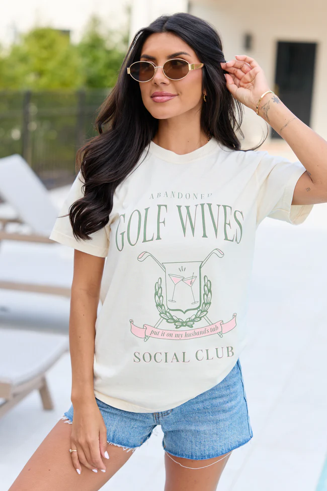Golf Wives Social Club Ivory Graphic Tee - Image 2