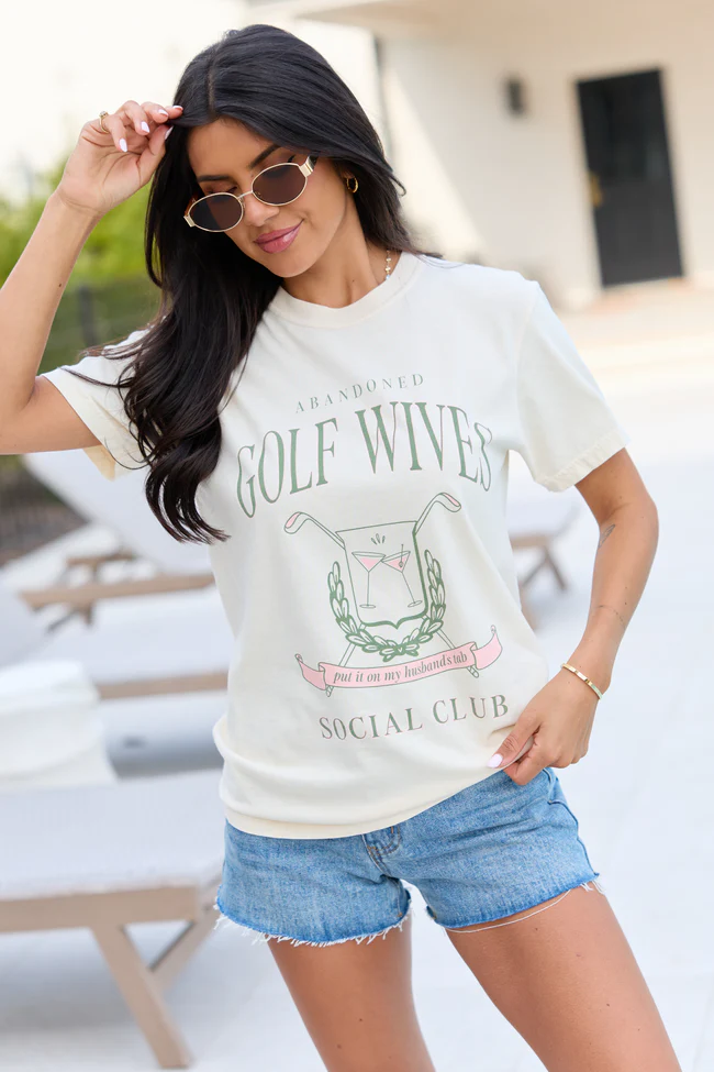 Golf Wives Social Club Ivory Graphic Tee - Image 3