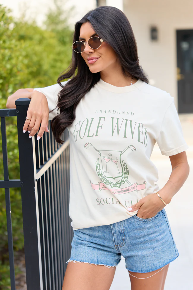 Golf Wives Social Club Ivory Graphic Tee - Image 4