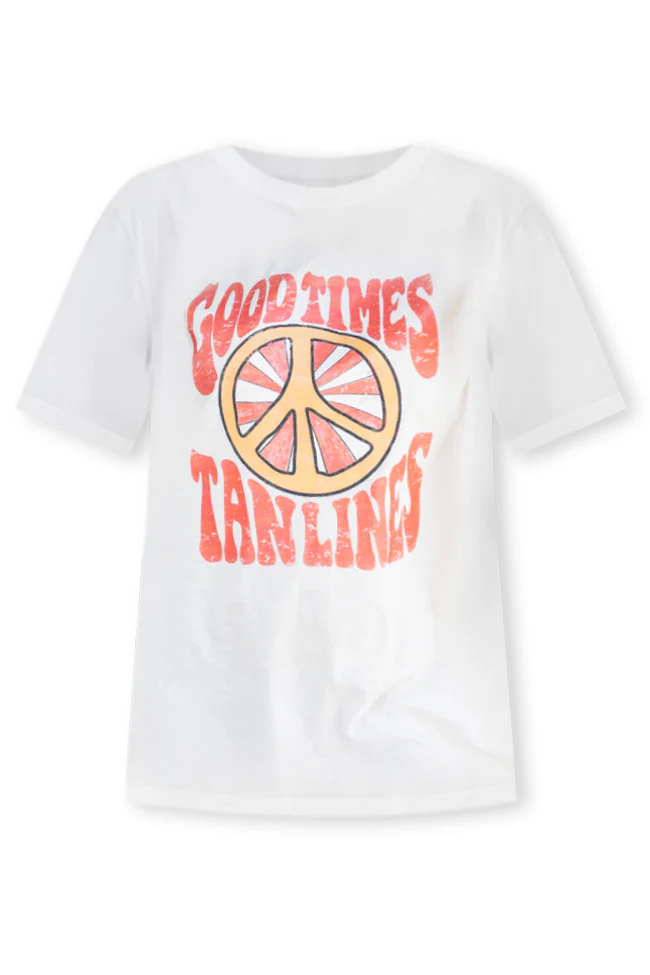 Good Times Tan Lines Ivory Comfort Color Graphic Tee - Image 3