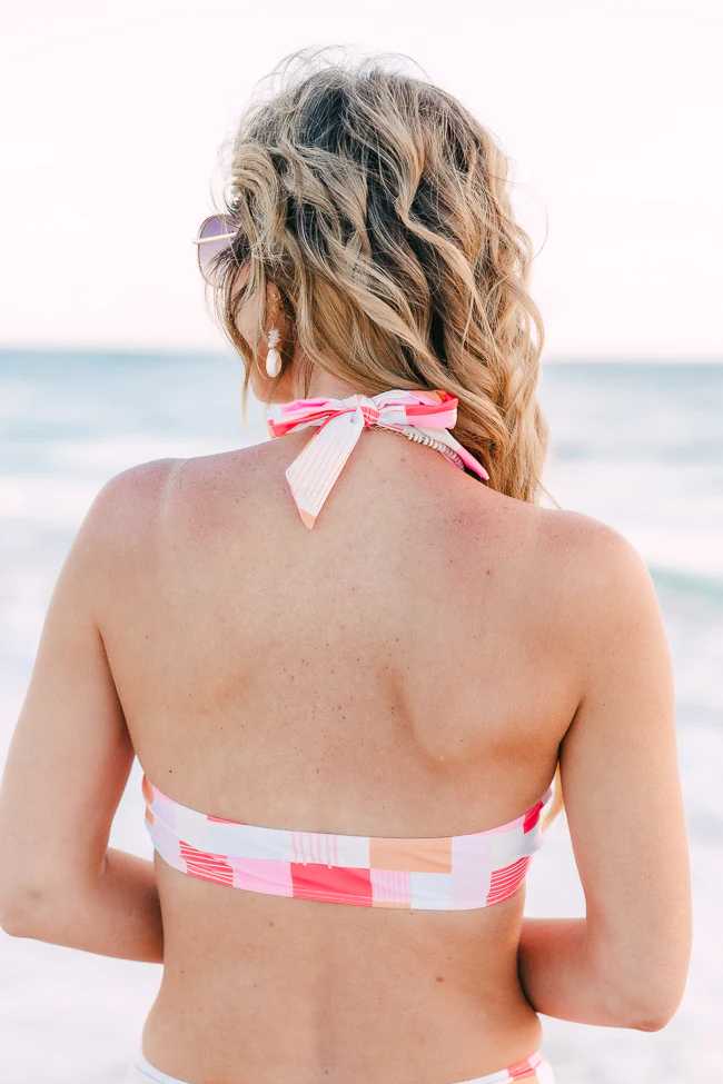 Gossip On Deck Halter Neck In Tori Patch Bikini Top FINAL SALE - Image 5