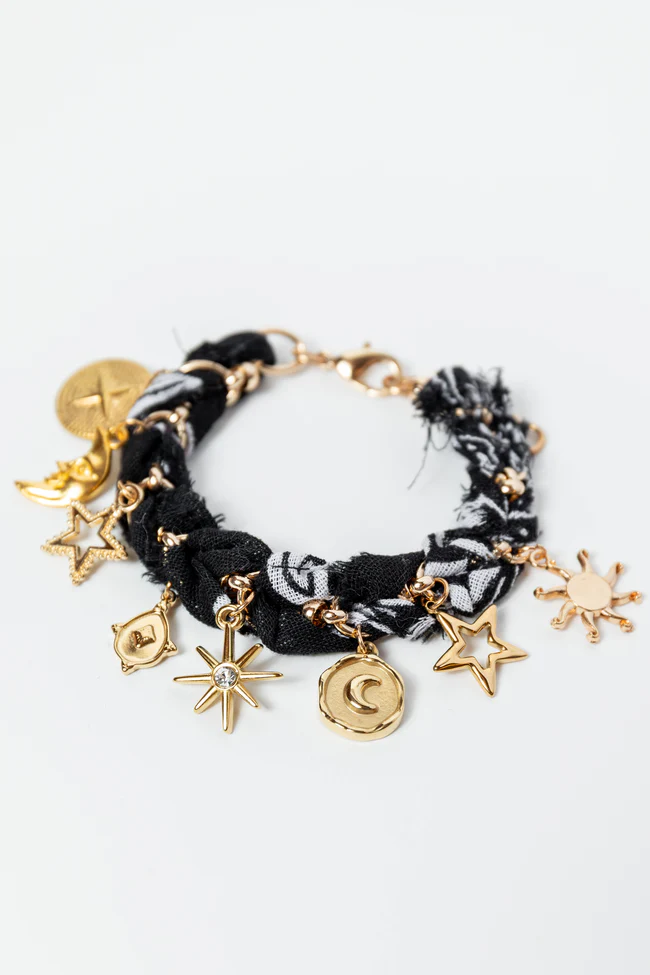 Haven Black Bandana Charm Bracelet FINAL SALE - Image 2