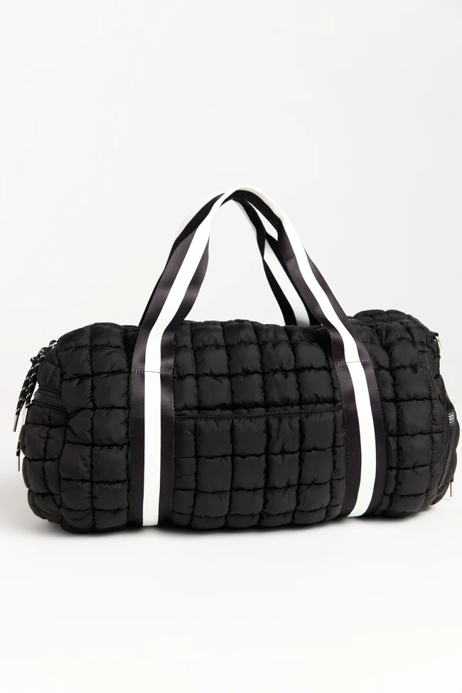Haylie Active State Black Quilted Duffle Bag DOORBUSTER - Image 3