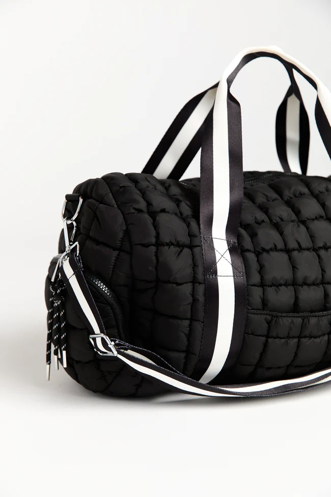 Haylie Active State Black Quilted Duffle Bag DOORBUSTER - Image 5